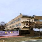 学校の門と校舎