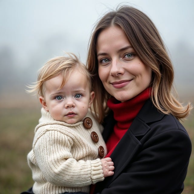 意味ありげに自分に微笑みを向ける母子