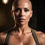 スキンヘッドの女性が真正面を見つめる姿｜守りを失った素の自己を象徴する夢