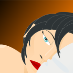 夢の中で寝たふりをして危険をやり過ごす woman pretending to sleep in a dream 